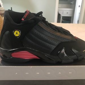 Air Jordan 14 Retro in black and red
